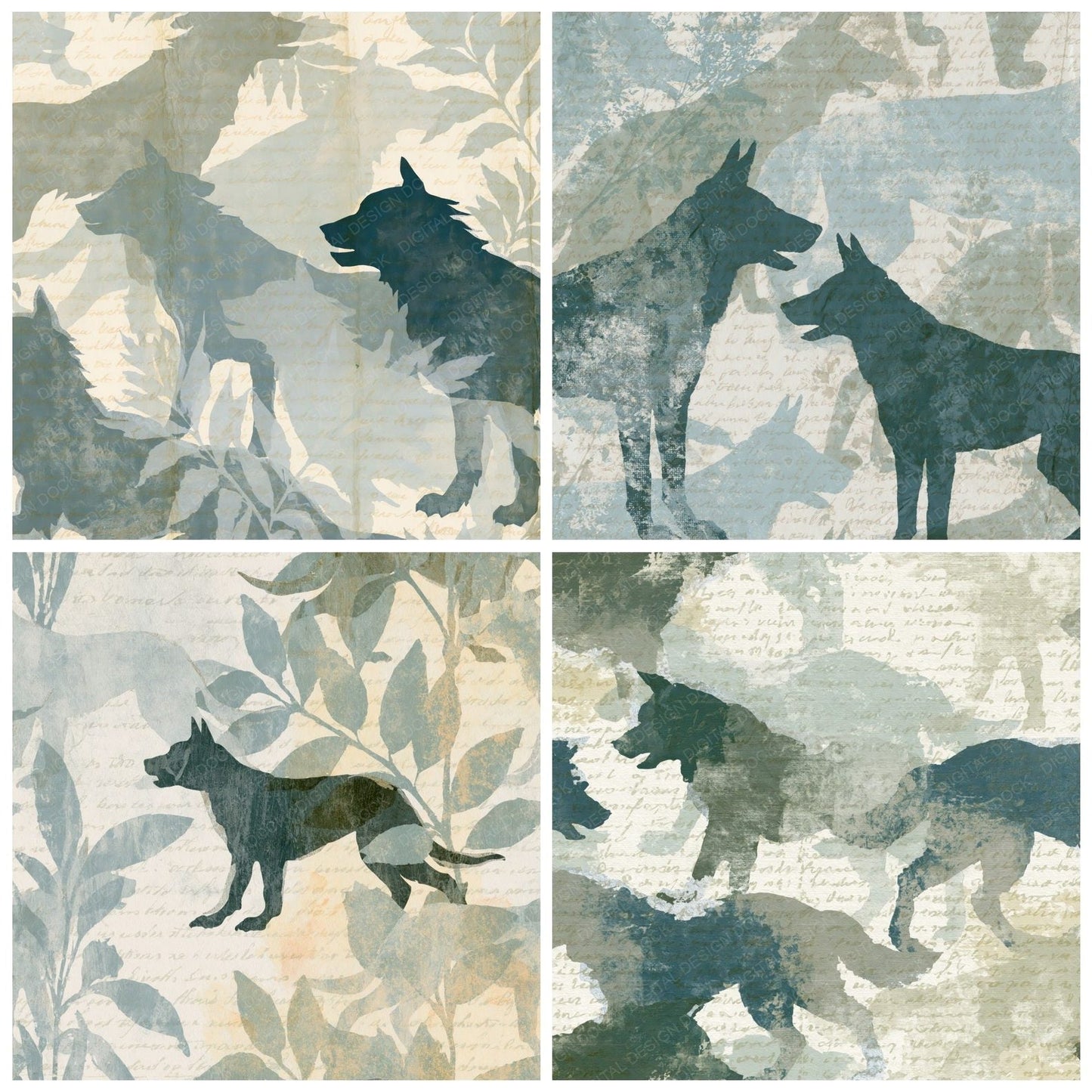 Blueprint Cerberus Sea Glass Bone Digital Paper Pack (DDD014966)