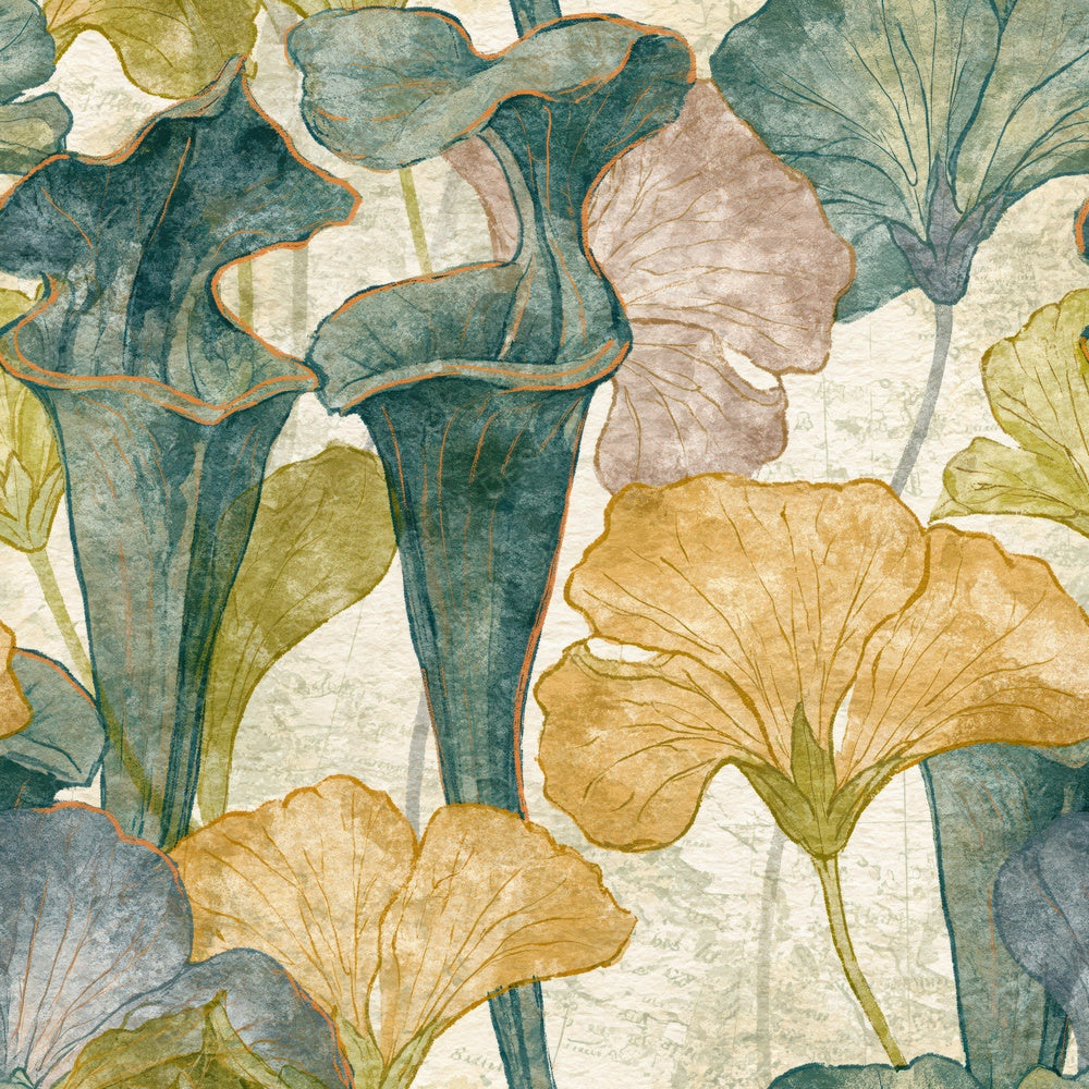 Charcoal Pitcher Plants Sage Primrose Digital Paper Pack (DDD014968)
