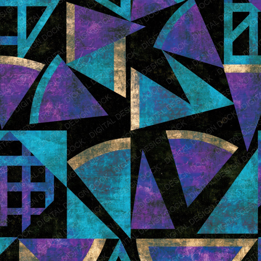 Bauhaus Apple Pie Cyan Violet Digital Paper Pack (DDD014986)