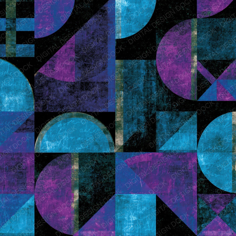 Bauhaus Apple Pie Cyan Violet Digital Paper Pack (DDD014986)