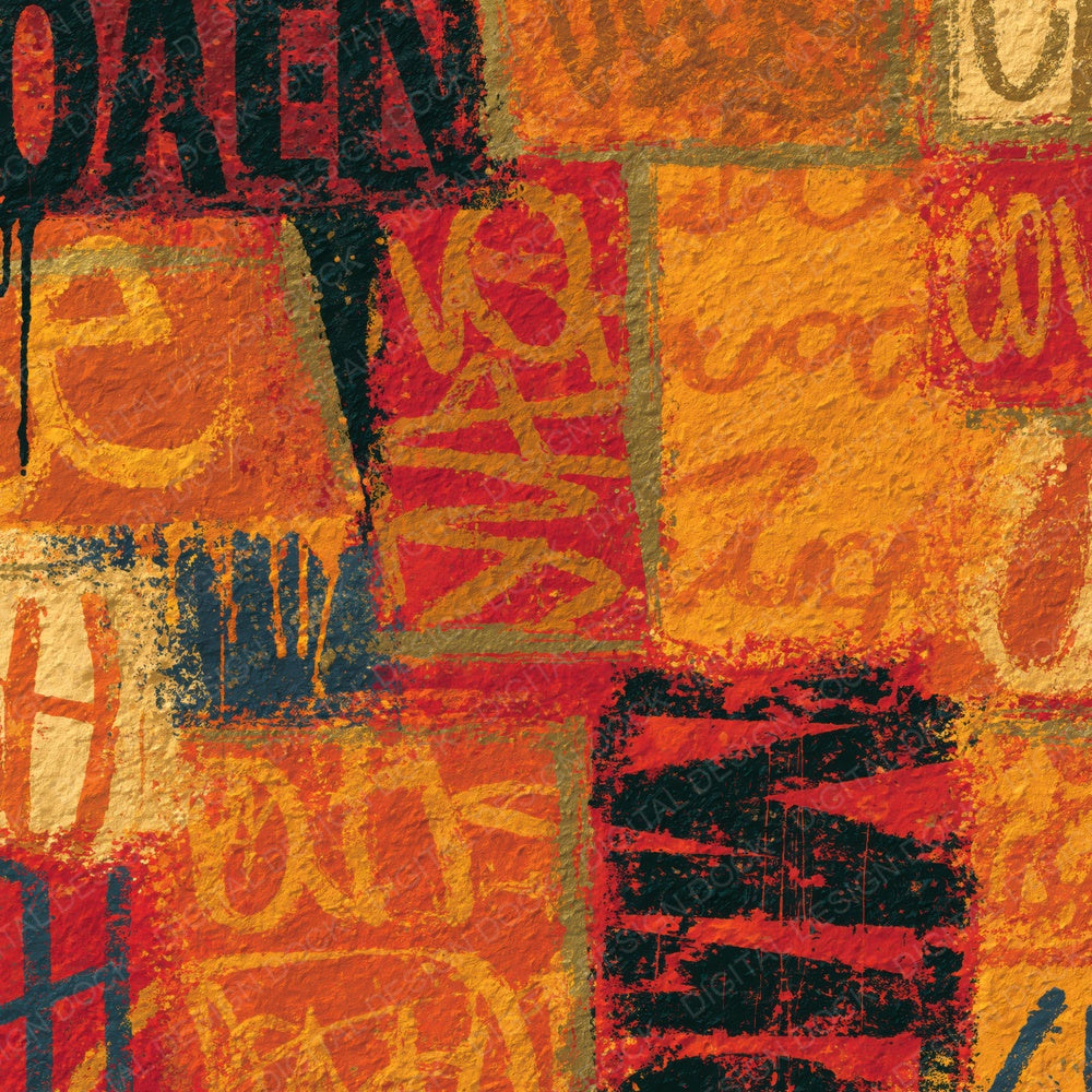Graffiti Starting Blocks Turmeric Digital Paper Pack (DDD014995)