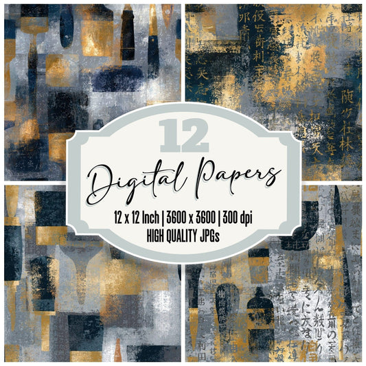 Impressionist Engraver Tools Storm Silver Seamless Digital Paper Pack (DDD014996)