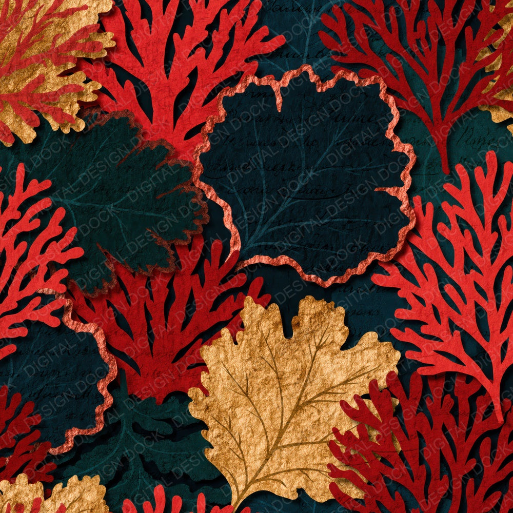 Papercut Coral Cranberry Forest Digital Paper Pack (DDD015000)