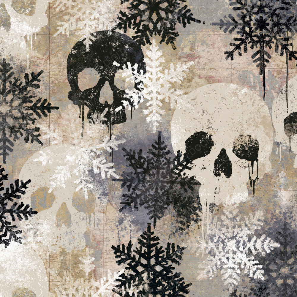 Graffiti Skulls Snowflakes Bone Digital Paper Pack (DDD015031)