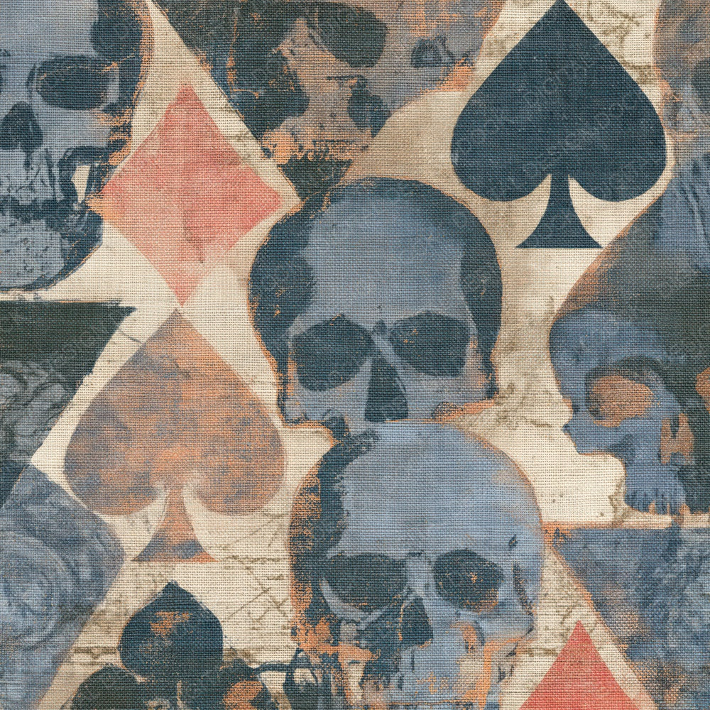 Mezzotint Skulls Cards Linen Slate Digital Paper Pack (DDD015035)