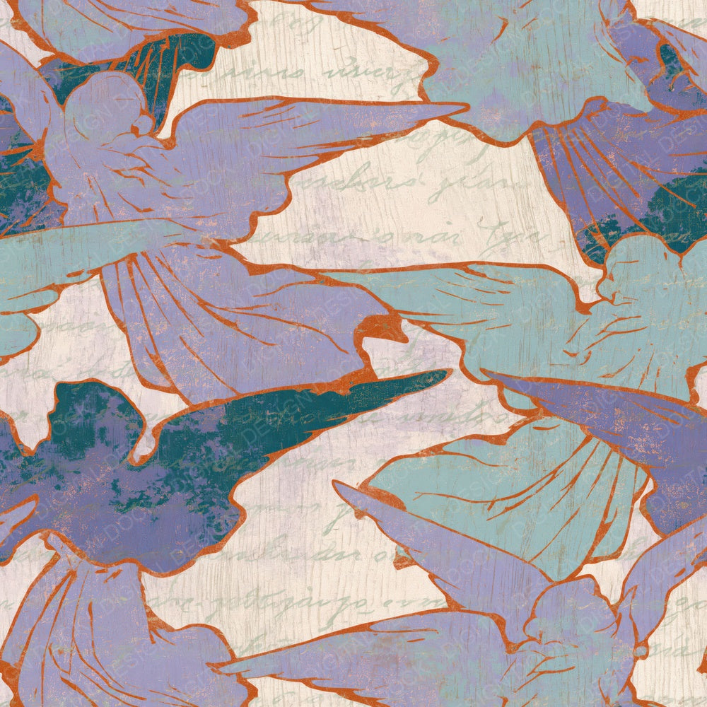 Ukiyo-e Angels Lilac Mint Pearl Digital Paper Pack (DDD015043)