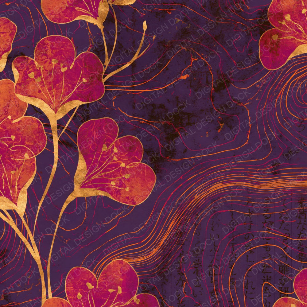 Blueprint Weather Maps Tangerine Plum Digital Paper Pack (DDD015047)