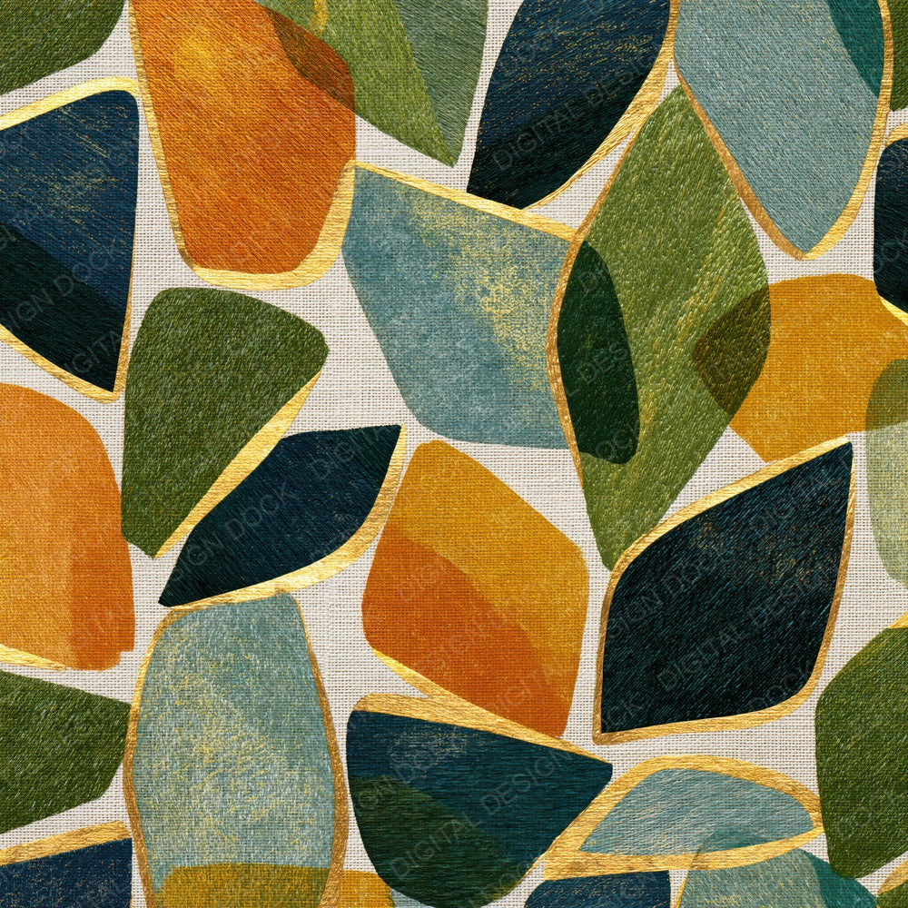 Embroidery Sea Glass Olive Ochre Digital Paper Pack (DDD015050)