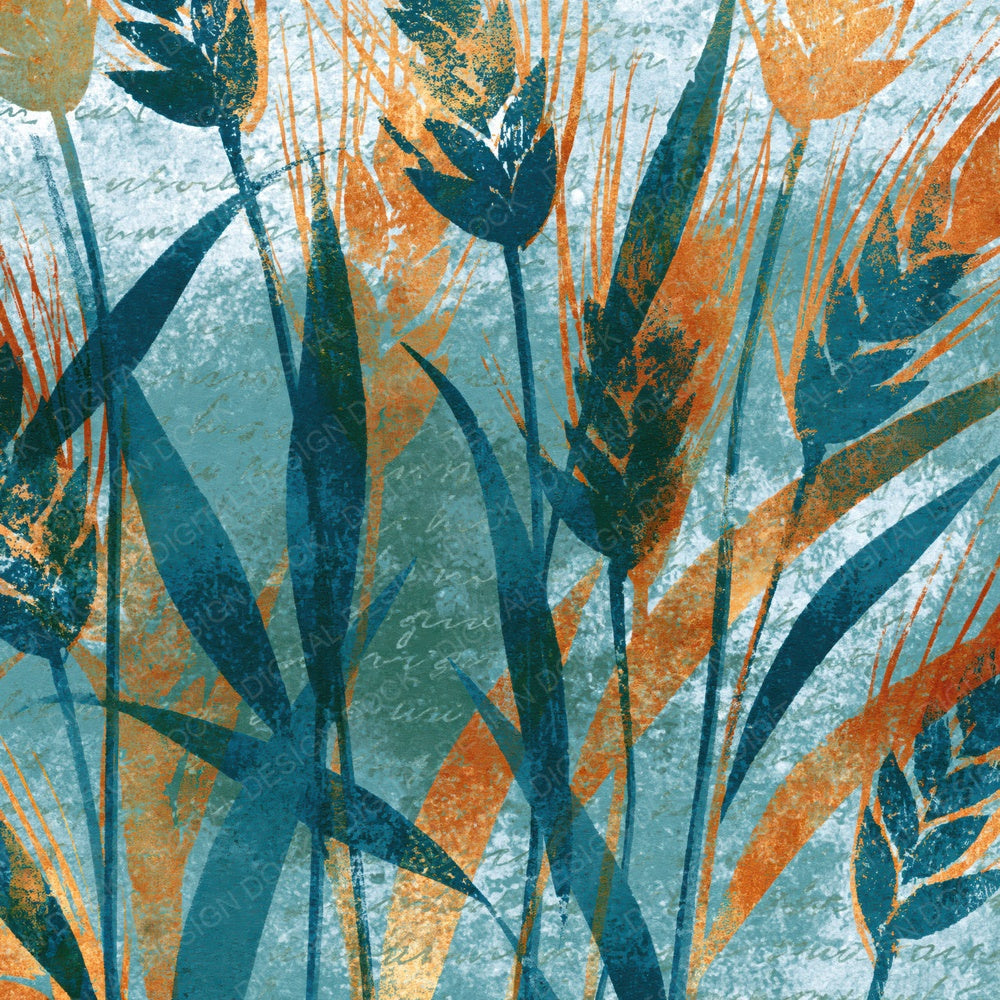Monoprint Wheat Seafoam Layers Digital Paper Pack (DDD015114)