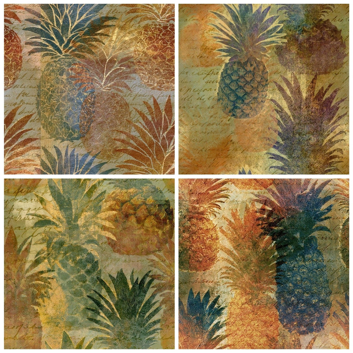 Infrared Pineapple Amber Sage Seamless Digital Paper Pack (DDD015129)