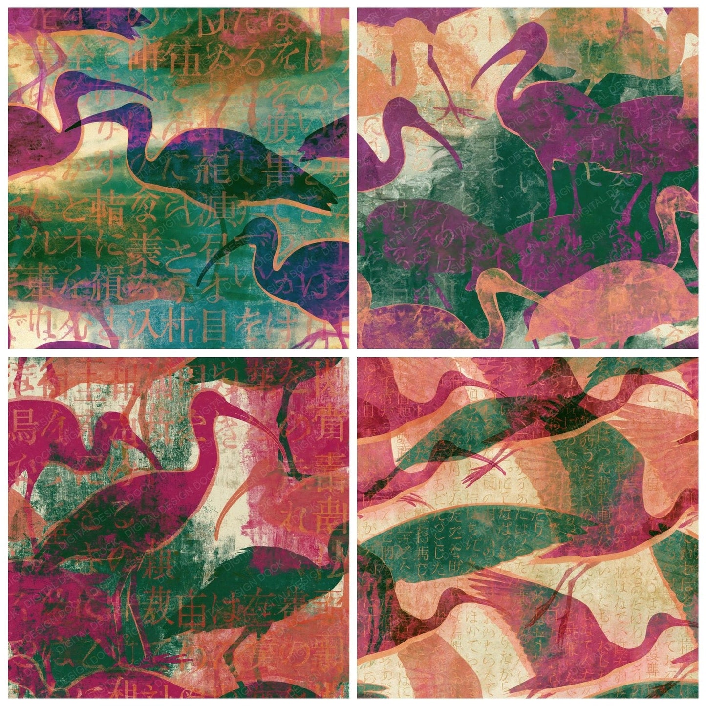 X-Ray Ibis Magenta Jade Digital Paper Pack (DDD015143)