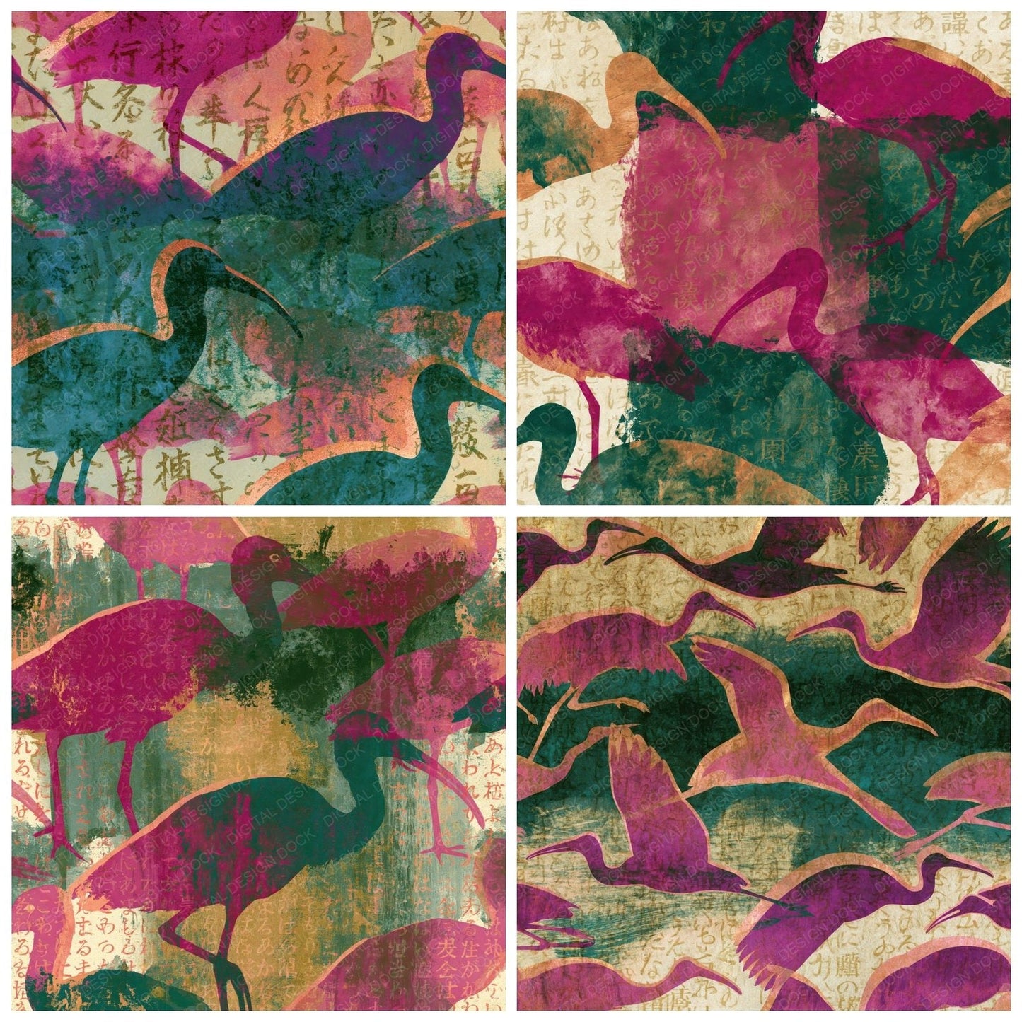 X-Ray Ibis Magenta Jade Digital Paper Pack (DDD015143)