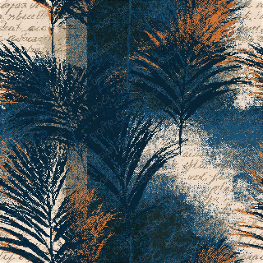 Pixel Reed Indigo Ivory Seamless Digital Paper Pack (DDD015180)