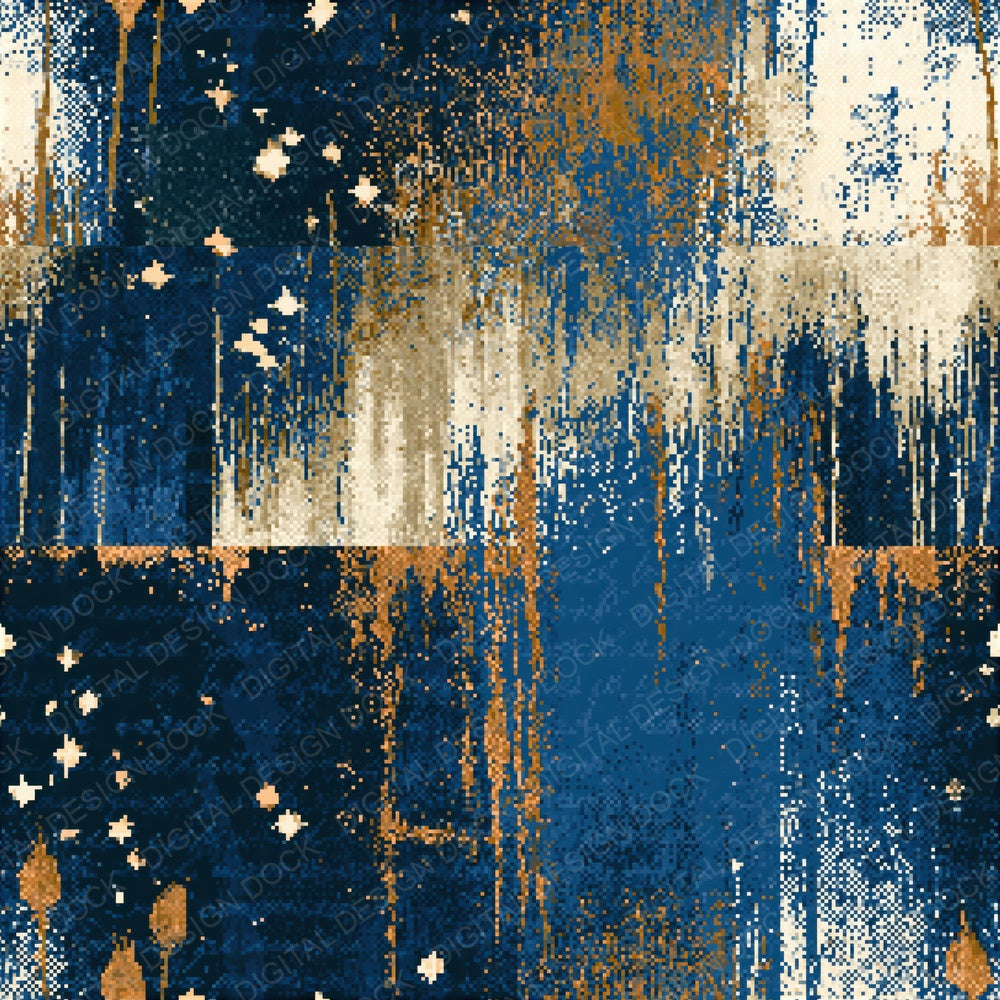 Pixel Reed Indigo Ivory Seamless Digital Paper Pack (DDD015180)