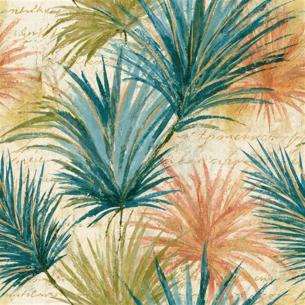 Chinoiserie Air Plants Olive Peach Seamless Digital Paper Pack (DDD015229)