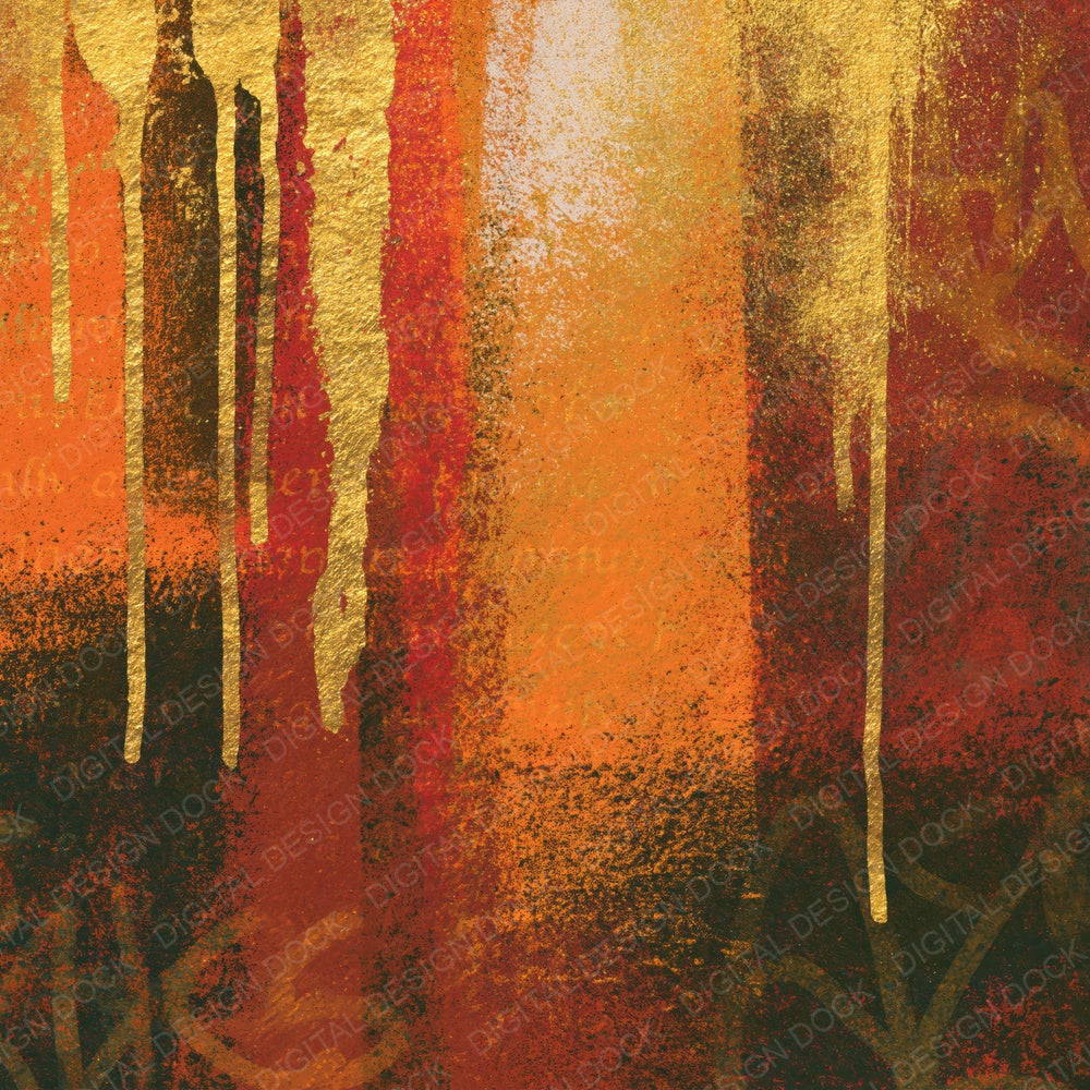Graffiti Rust Gold Abstract Digital Paper Pack (DDD015246)
