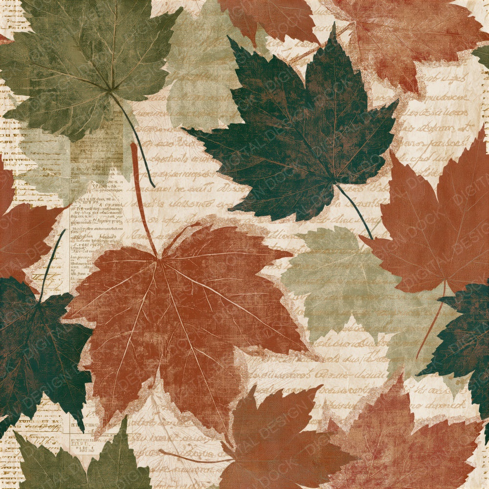 Blueprint Maple Cinnamon Moss Seamless Digital Paper Pack (DDD015325)