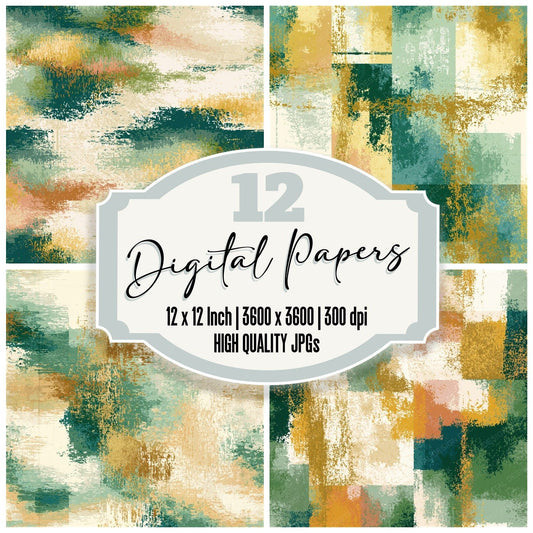 Pixel Sage Primrose Abstract Seamless Digital Paper Pack (DDD015331)