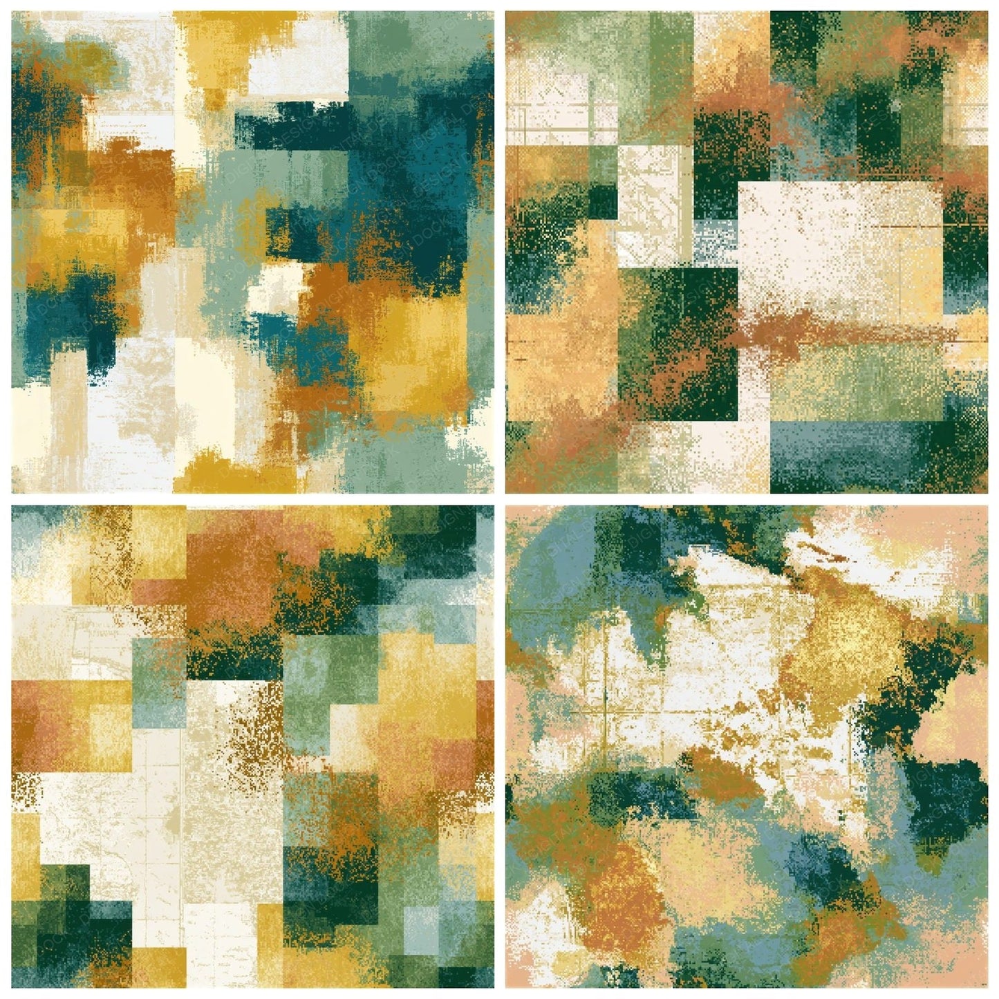 Pixel Sage Primrose Abstract Seamless Digital Paper Pack (DDD015331)