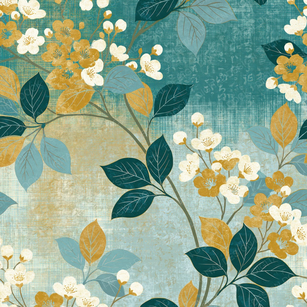 Drypoint Cherry Orchard Jade Aqua Digital Paper Pack (DDD015347)