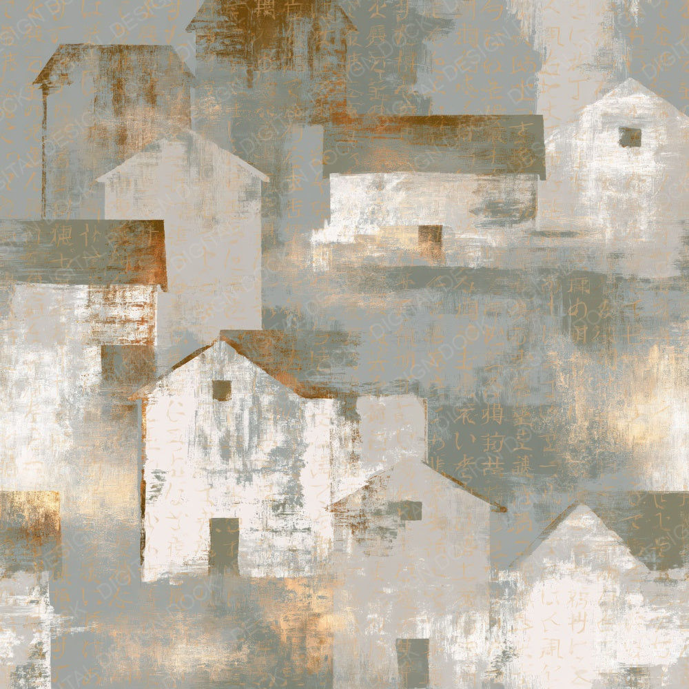 Impressionist Barns Bone Stone Taupe Digital Paper Pack (DDD015353)