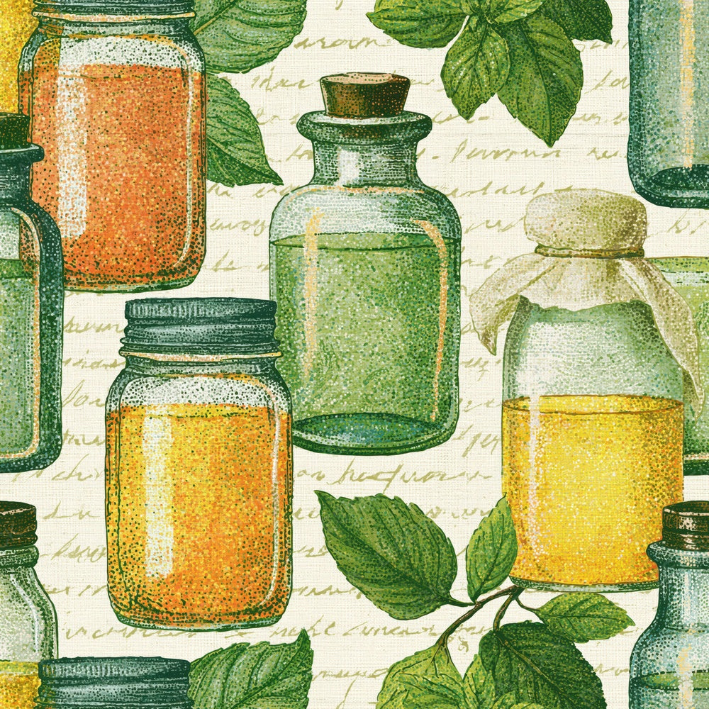 Stipple Mason Jars Sage Primrose Digital Paper Pack (DDD015380)