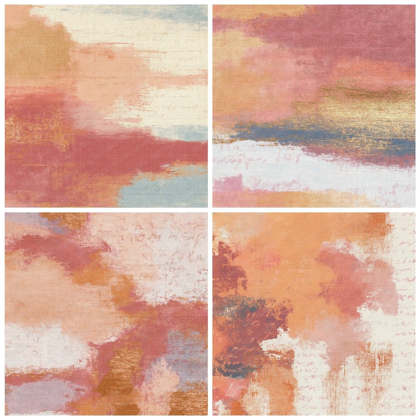Tapestry Apricot Rose Abstract Digital Paper Pack (DDD015382)