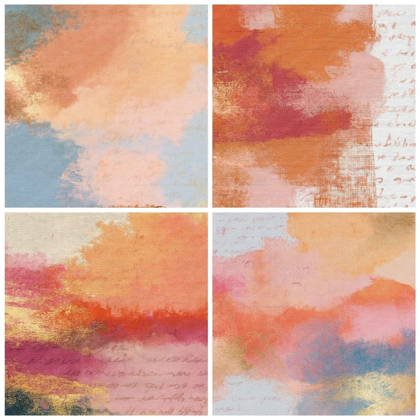 Tapestry Apricot Rose Abstract Digital Paper Pack (DDD015382)