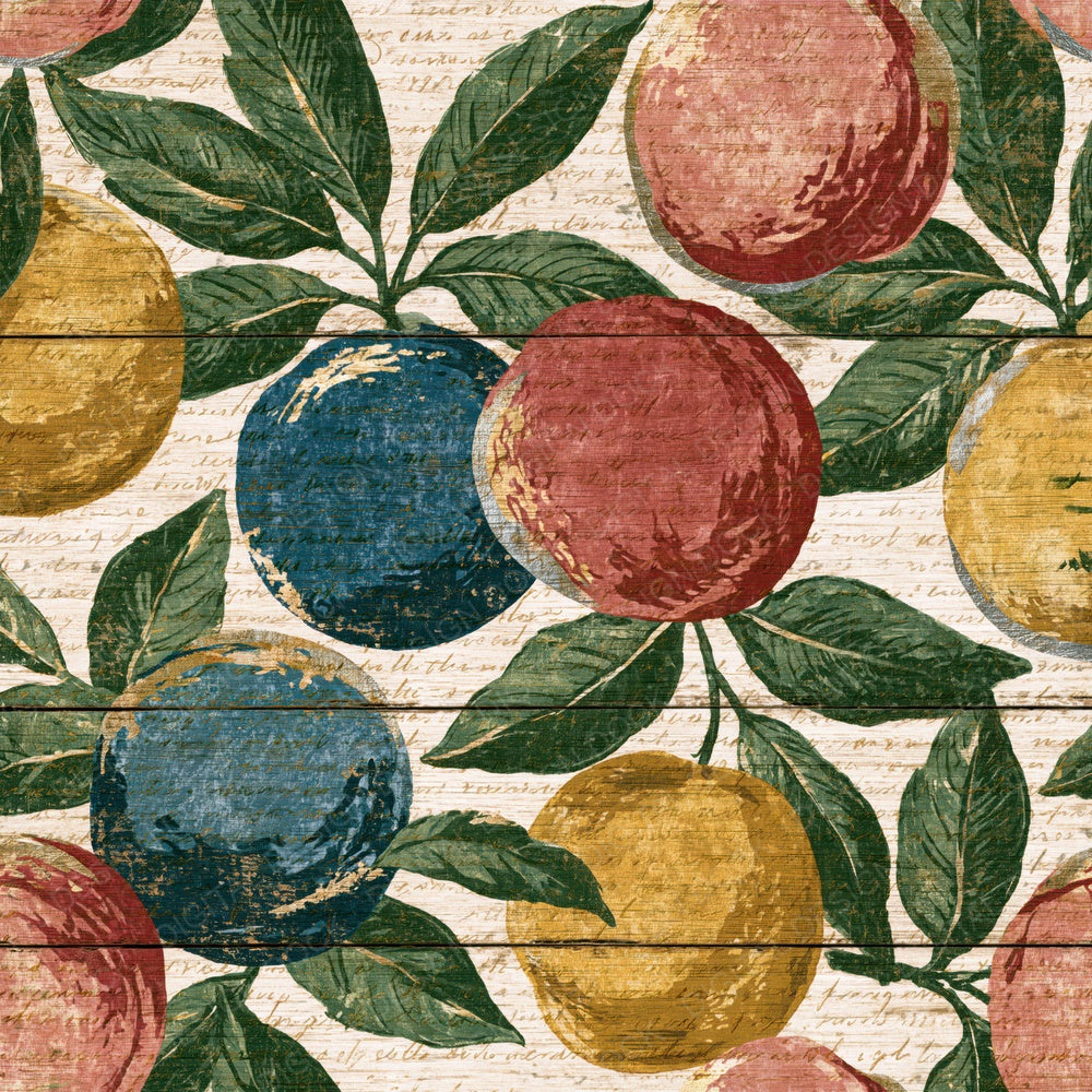 Pyrography Peaches Ivory Blue Digital Paper Pack (DDD015431)