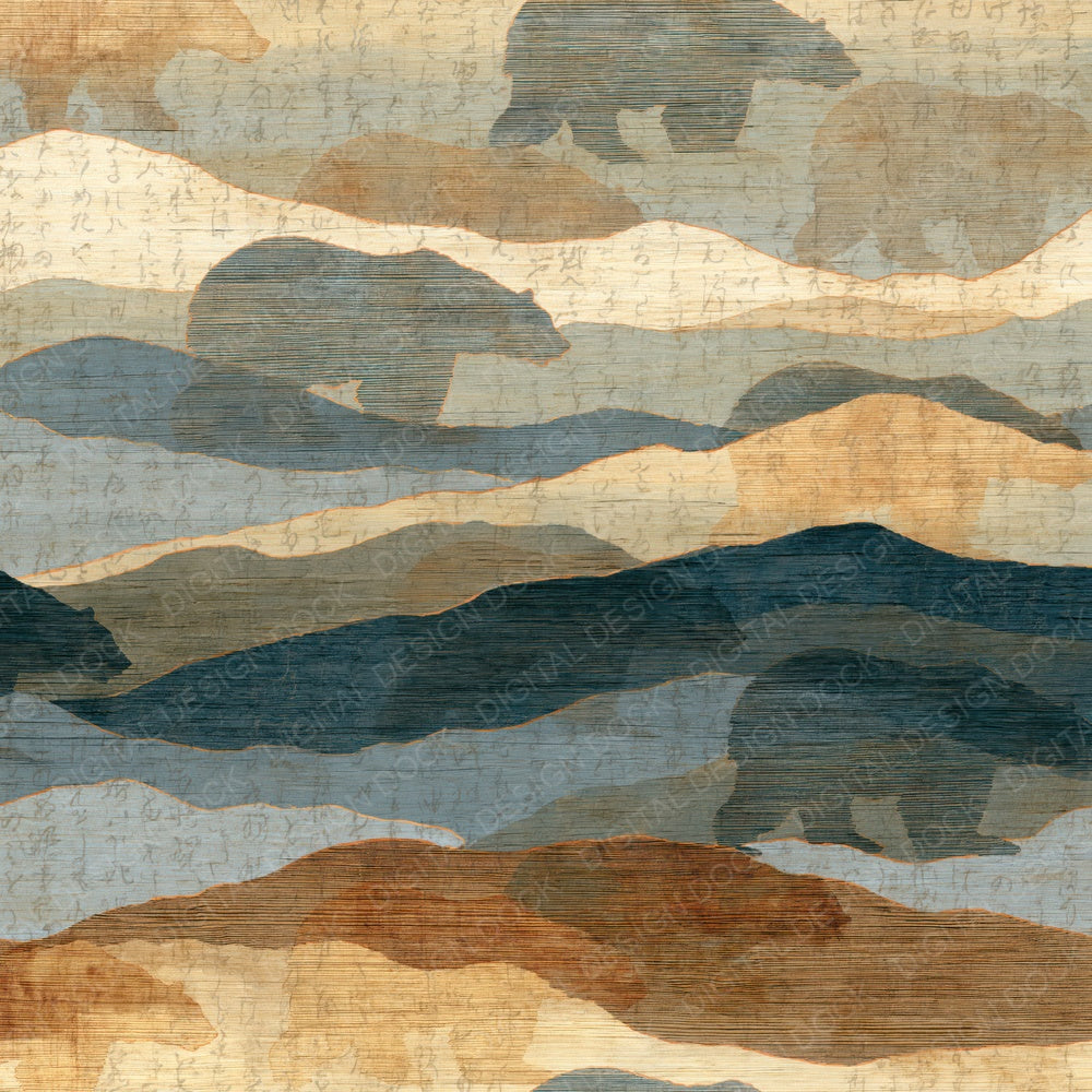 Pyrography Polar Bears Sand Dove Digital Paper Pack (DDD015432)