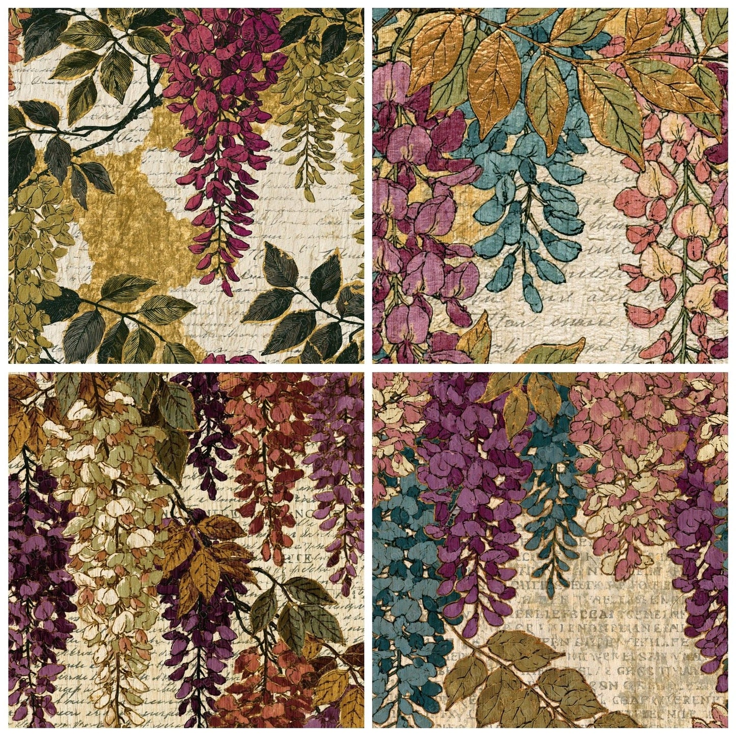 Pyrography Wisteria Pistachio Raspberry Digital Paper Pack (DDD015433)