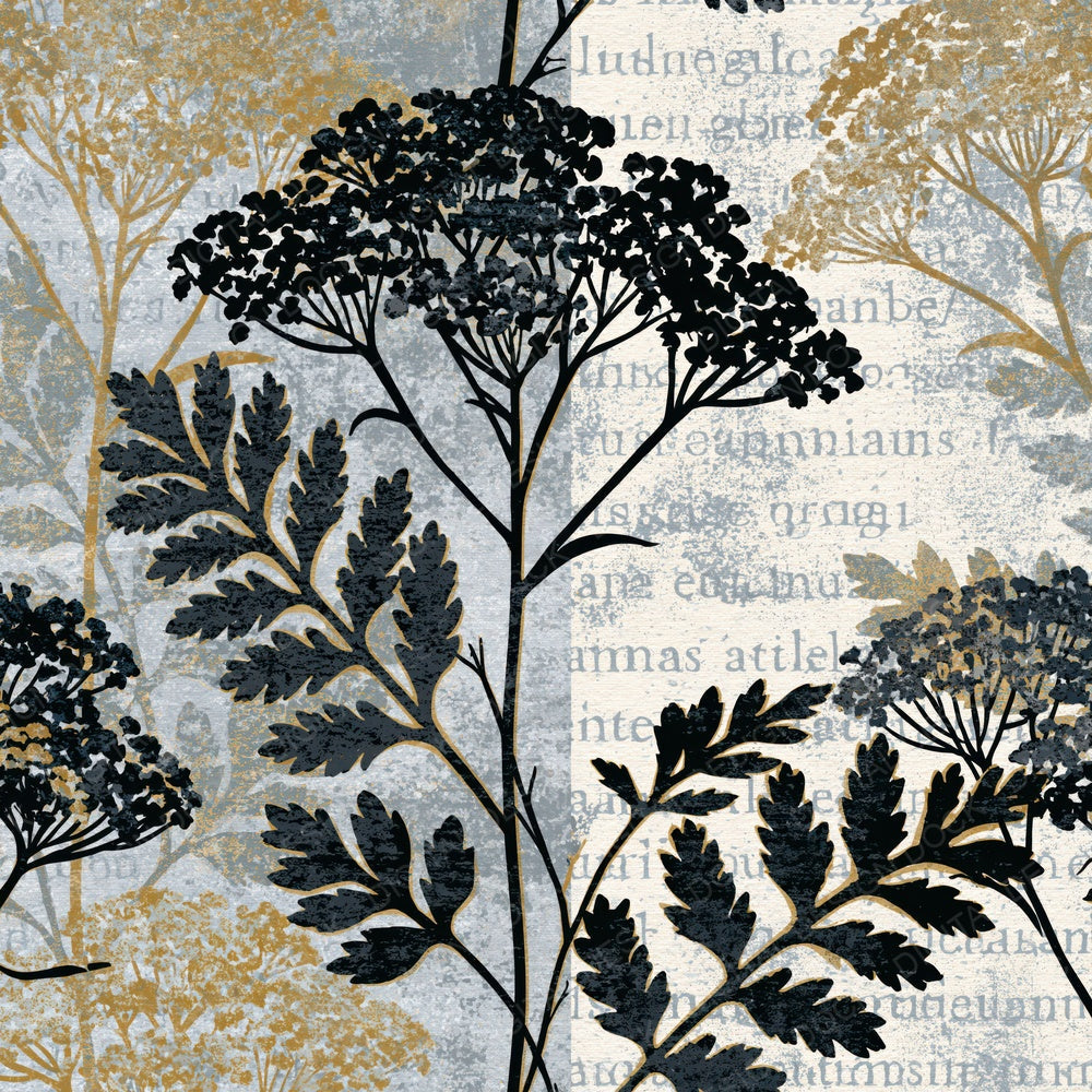 Single Risograph Yarrow Dove Grey Charcoal digital paper shown full size