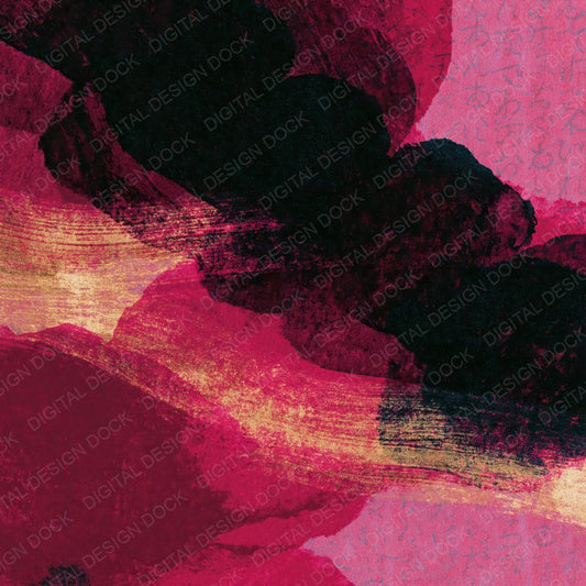 Screenprint Blackberry Burgundy Abstract Digital Paper Pack (DDD015439)