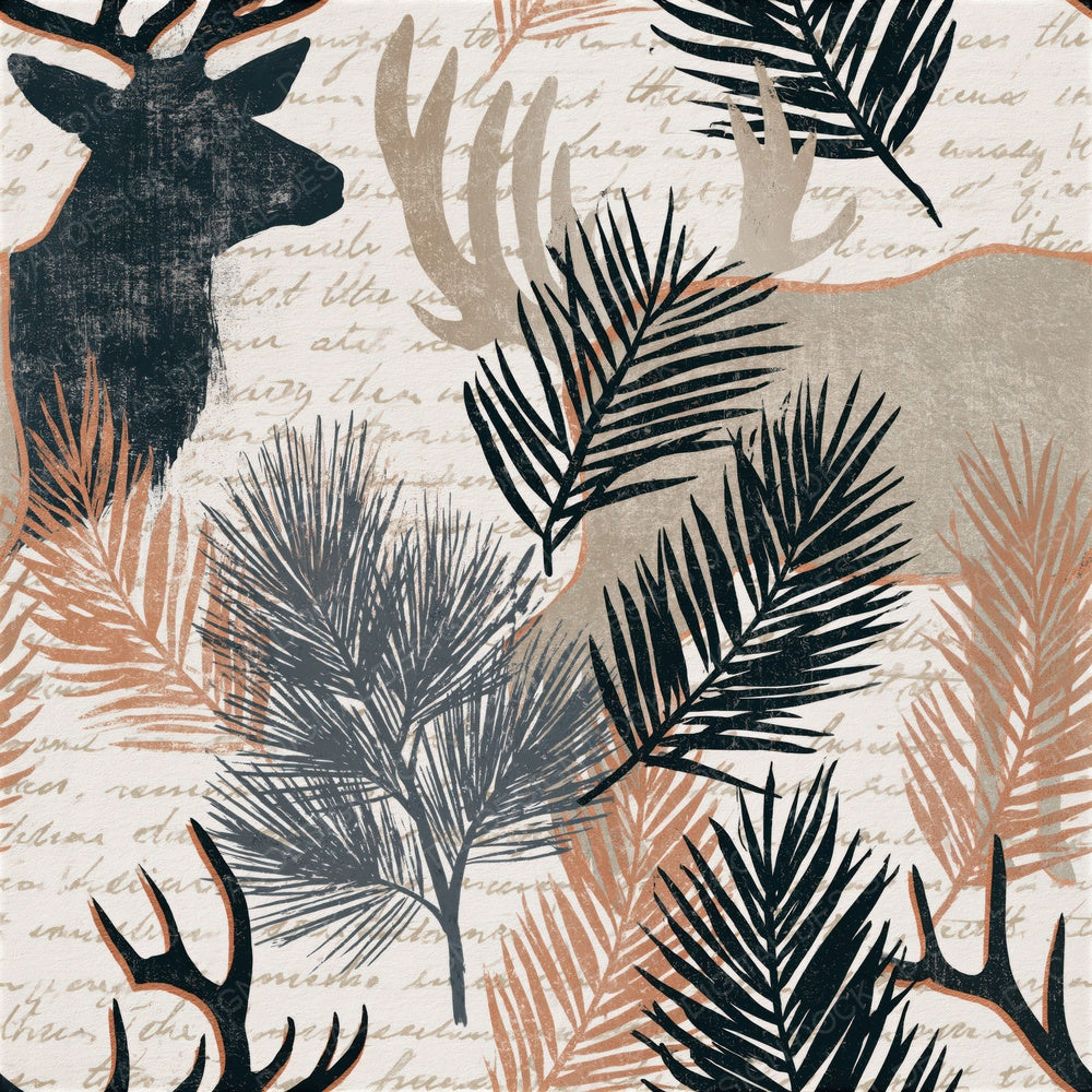 Blueprint Elk Pine Oyster Seamless Digital Paper Pack (DDD015465)