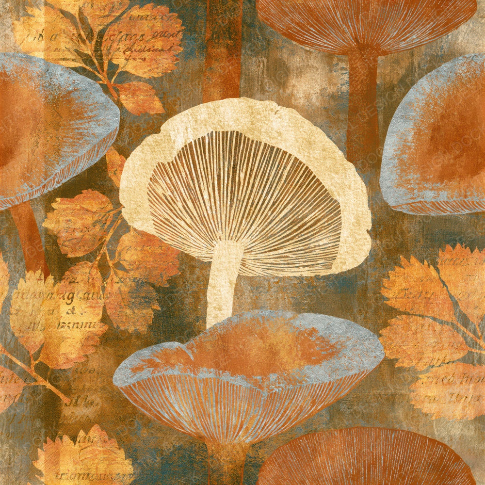 Infrared Toadstools Oolong Cream Seamless Digital Paper Pack (DDD015470)