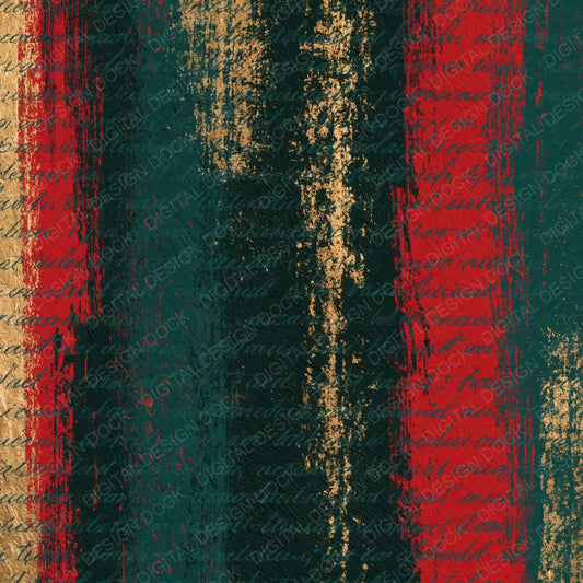 Scratchboard Emerald Ruby Ivory Abstract Digital Paper Pack (DDD015475)