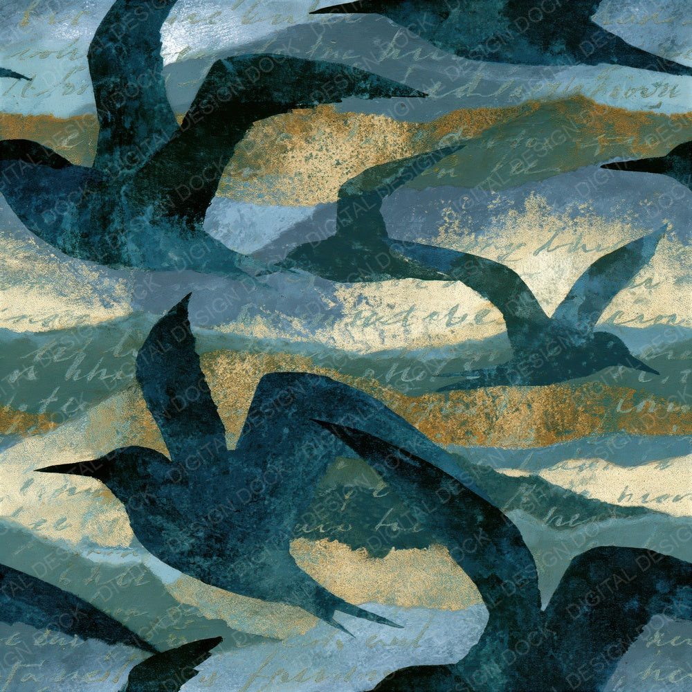 Torn Paper Terns Slate Pewter Seamless Digital Paper Pack (DDD015480)