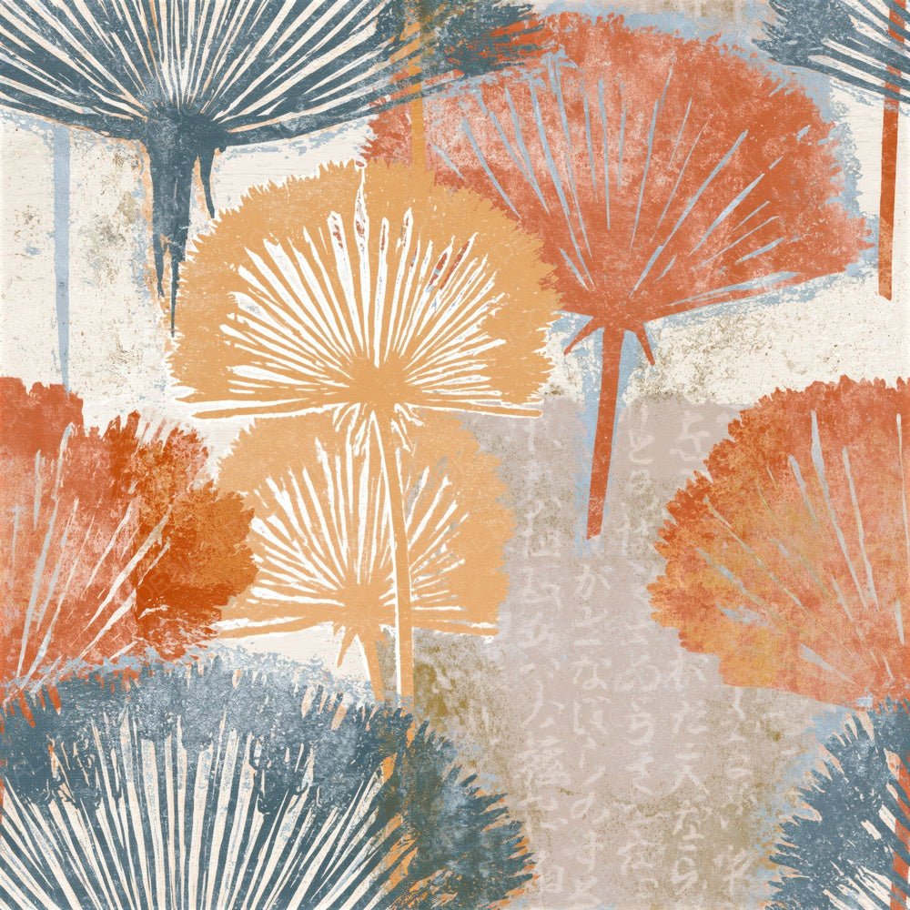 Monoprint Dandelion Terracotta Seamless Digital Paper Pack (DDD015490)