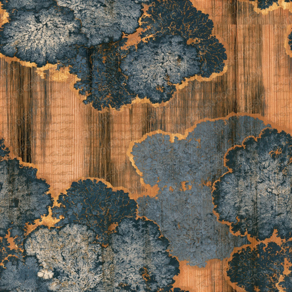 Pyrography Lichen Storm Grey Silver Seamless Digital Paper Pack (DDD015492)