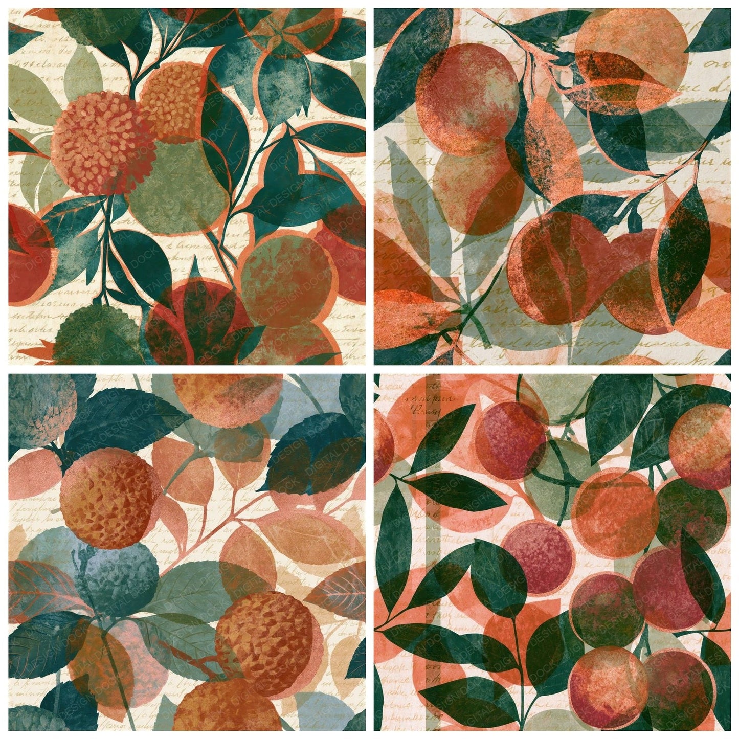 Blueprint Lychees Adobe Sage Seamless Digital Paper Pack (DDD015506)