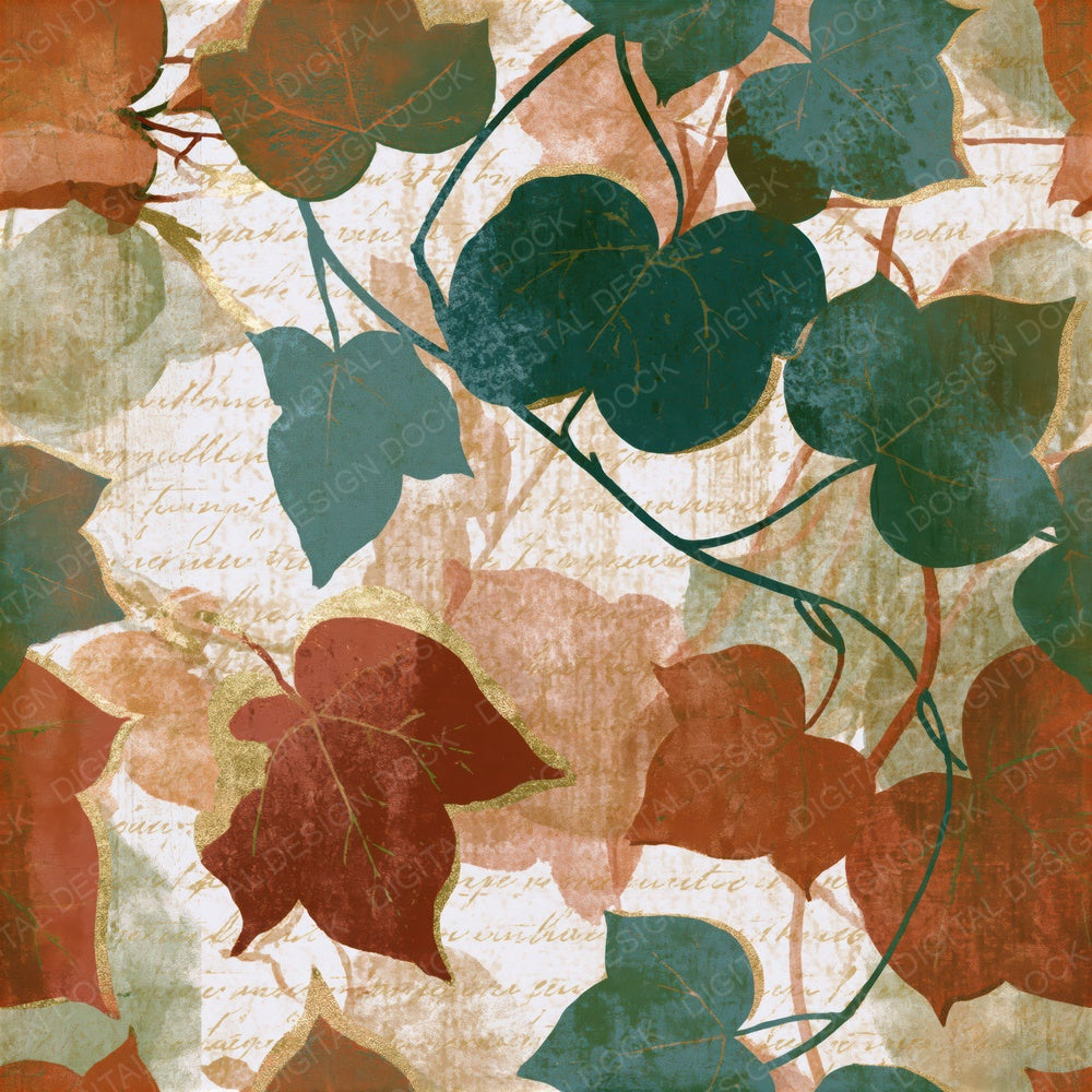 Infrared Ivy Rust Ochre Seamless Digital Paper Pack (DDD015530)