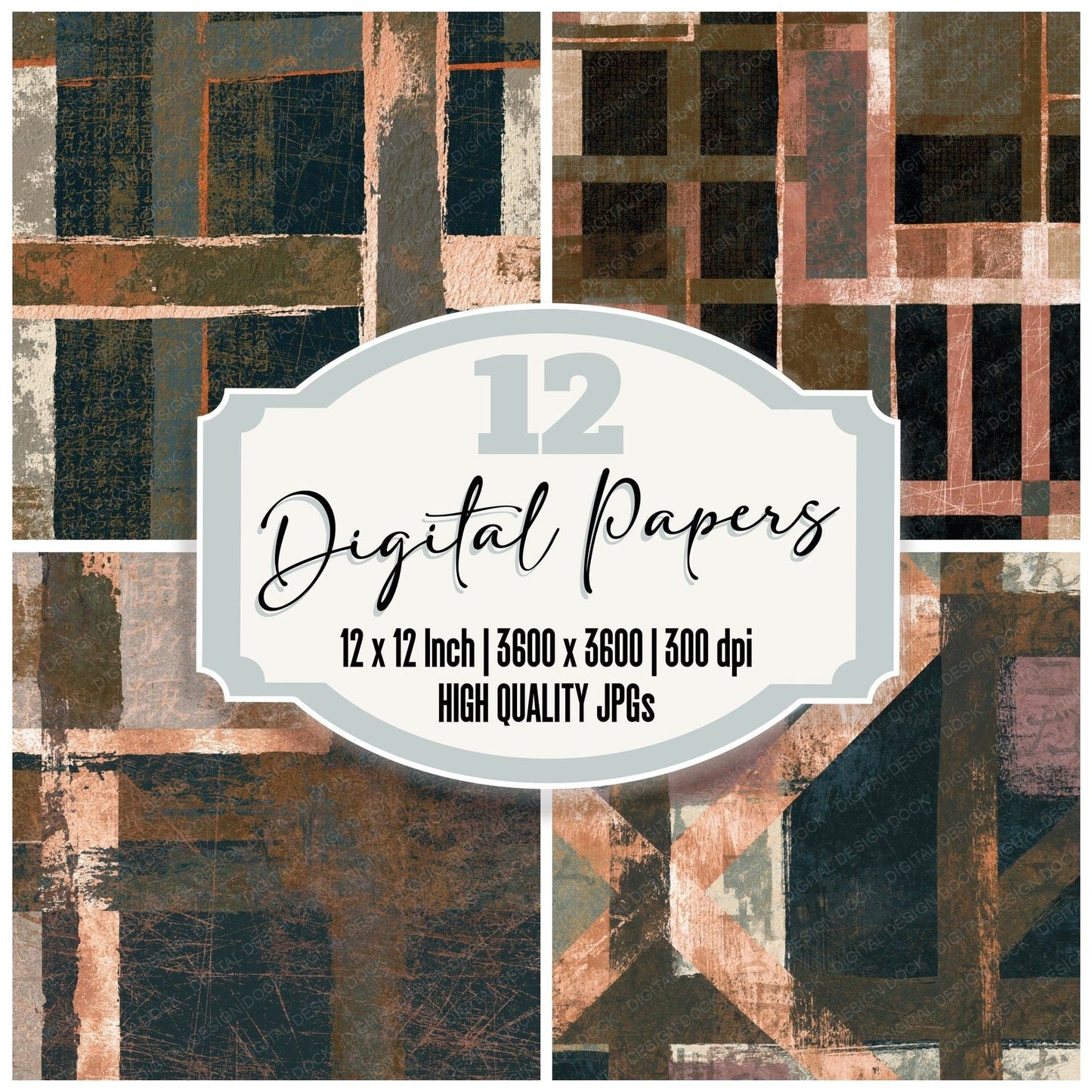 Scratchboard Tudor Timber Moss Bark Digital Paper Pack (DDD015560)