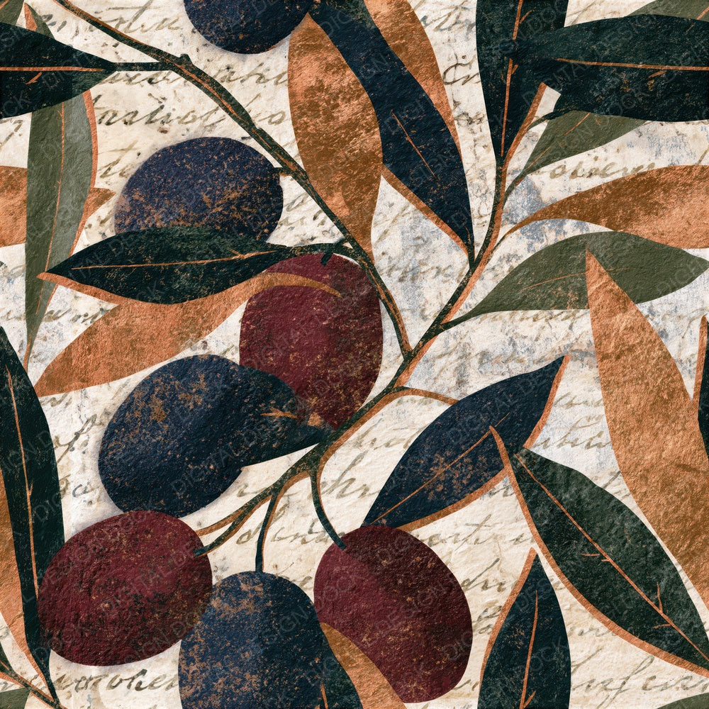 Lithograph Olives Bone Seamless Digital Paper Pack (DDD015609)