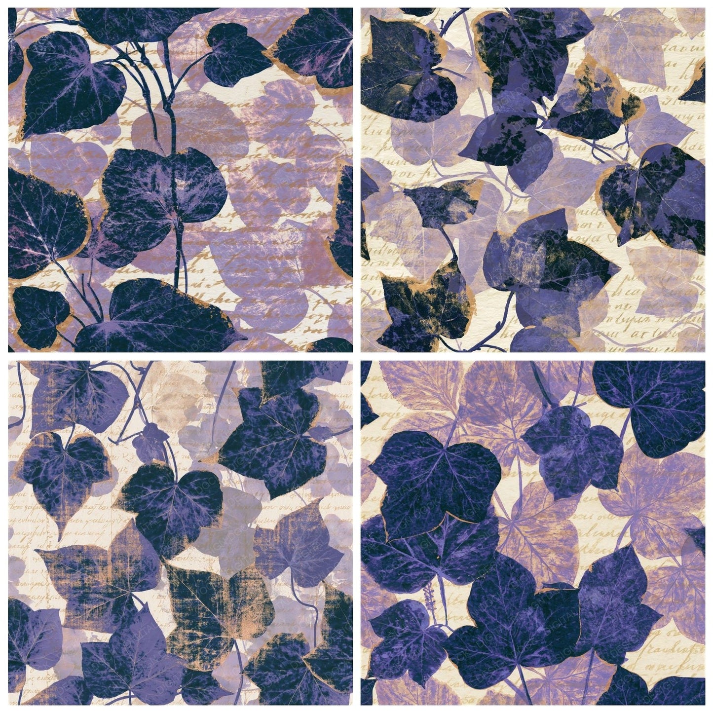 Blueprint Ivy Lavender Seamless Digital Paper Pack (DDD015646)