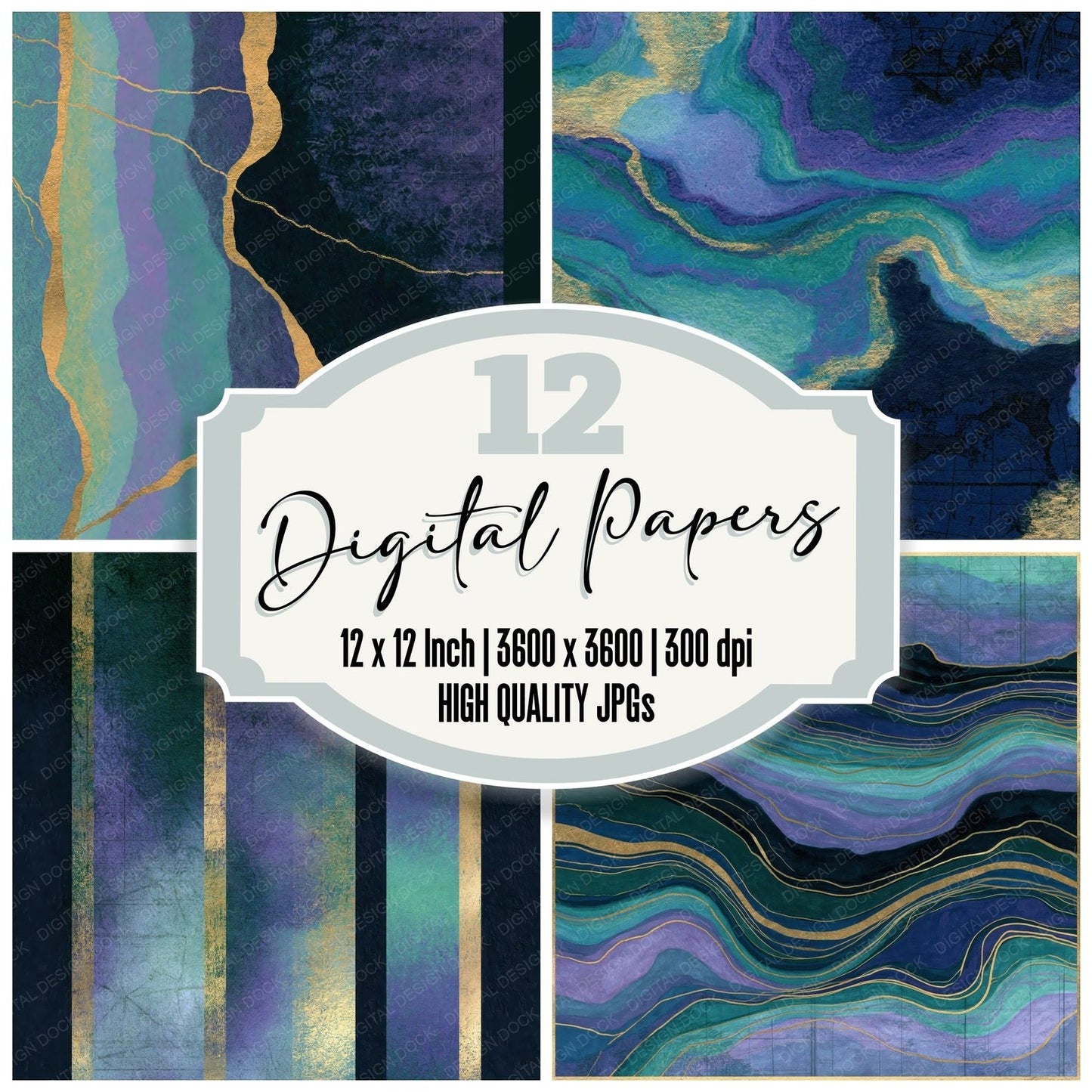 Coloured Pencil Aurora Lilac Tonal Digital Paper Pack (DDD015665)