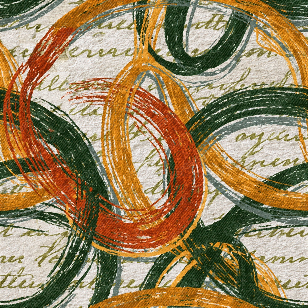 Cross Hatch String Avocado Burnt Orange Seamless Digital Paper Pack (DDD015688)