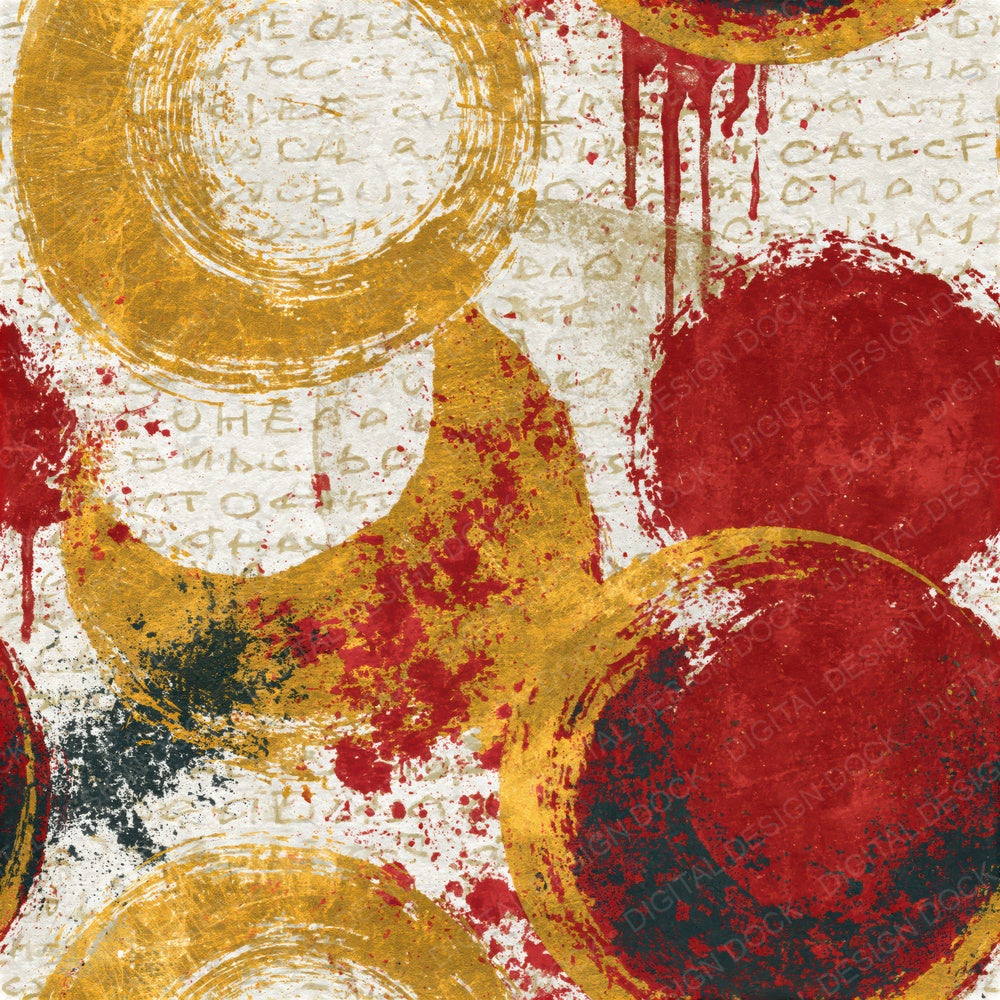 Graffiti Eclipse Red Gold Seamless Digital Paper Pack (DDD015691)