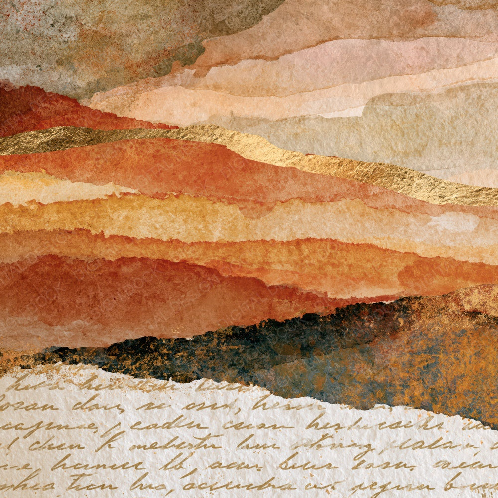 Ink Wash Terracotta Stone Tonal Digital Paper Pack (DDD015692)