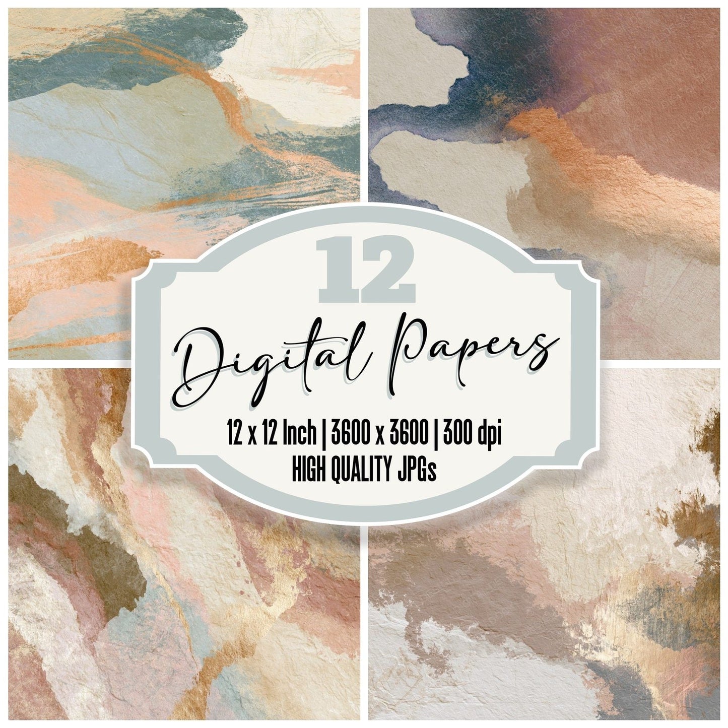 Lithograph Oyster Parchment Clay Tonal Digital Paper Pack (DDD015693)