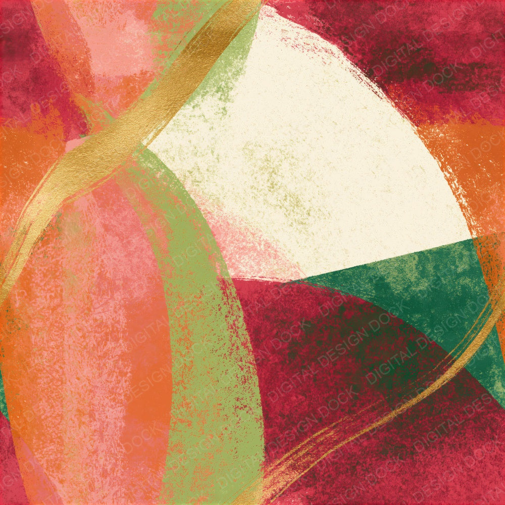 Minimal Pistachio Raspberry Abstract Seamless Digital Paper Pack (DDD015712)